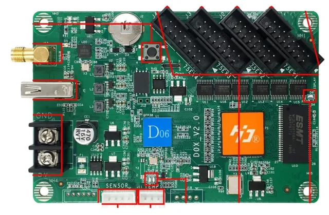 HUIDU HD-D06 Async LED Screen Full Color Control Card – JEKAZ ...
