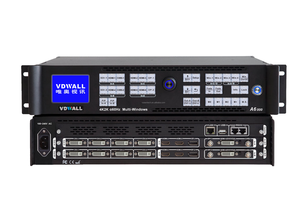 Vdwall A6000 4K Video Processor Multi Windows